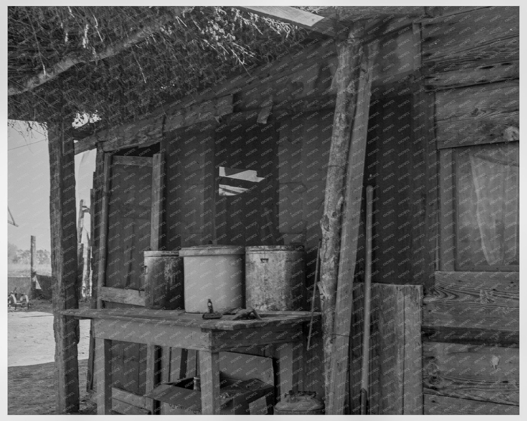 Mexican Workers Home Porch East El Centro 1937 Photo - Available at KNOWOL