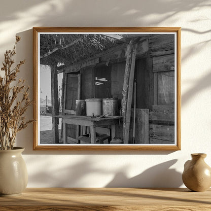 Mexican Workers Home Porch East El Centro 1937 Photo - Available at KNOWOL