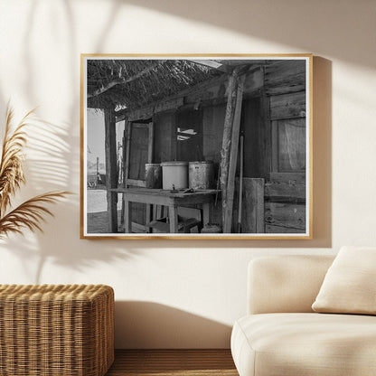 Mexican Workers Home Porch East El Centro 1937 Photo - Available at KNOWOL