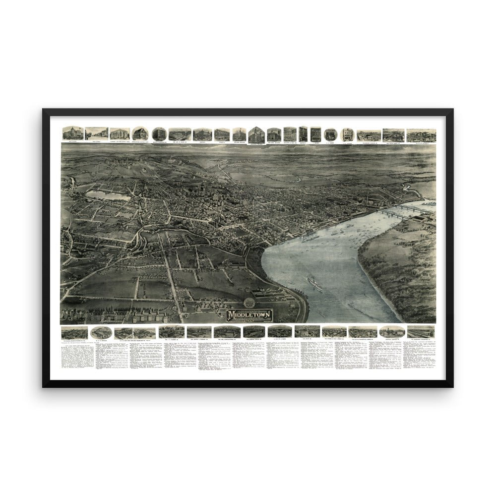 Middletown, Connecticut 1915 Framed - Available at KNOWOL