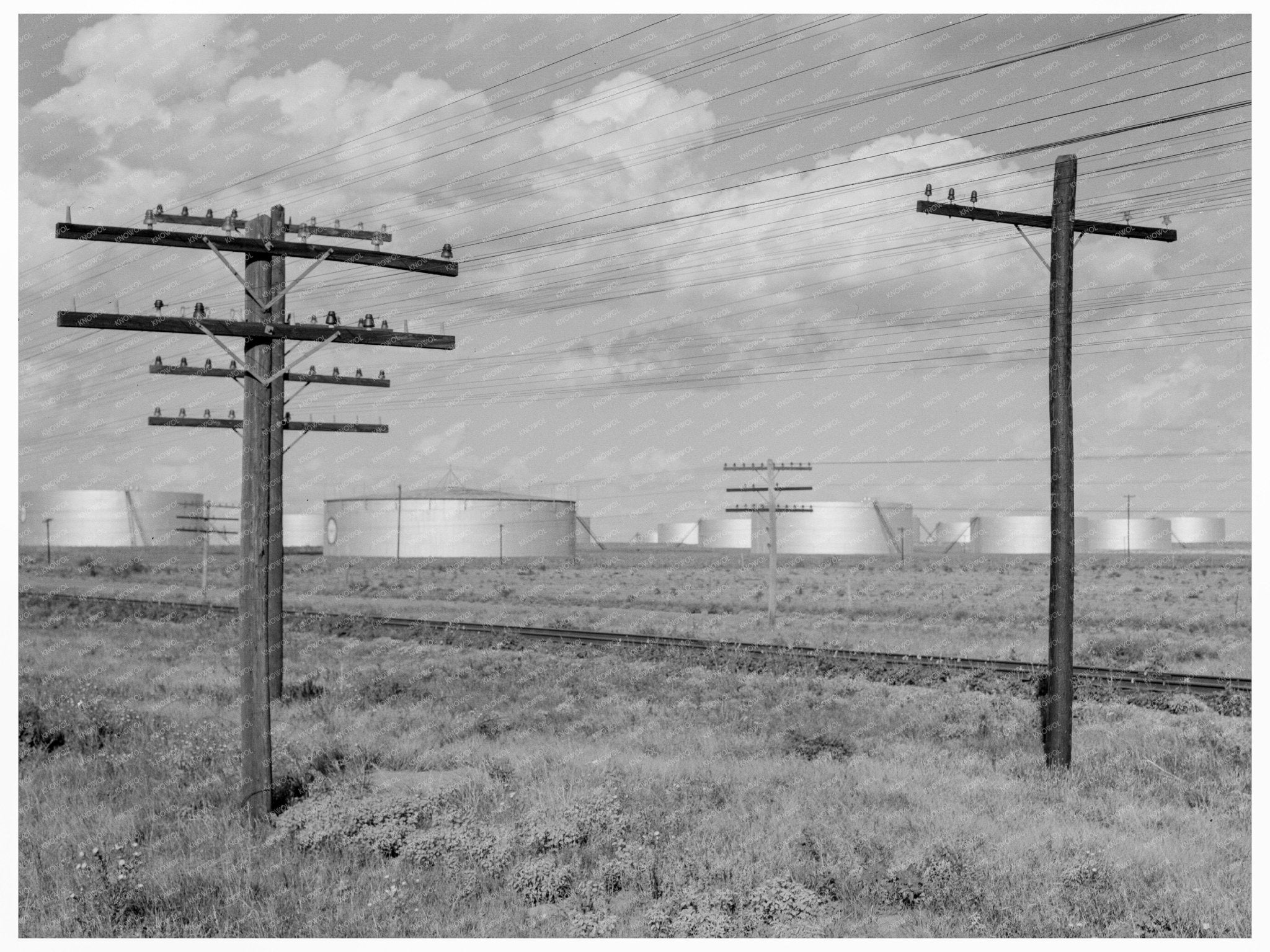 Midland Texas Oil Tanks May 1937 Historical Image - Available at KNOWOL