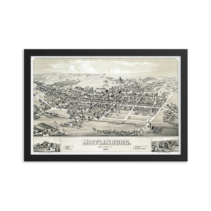 Mifflinburg, PA 1884 Framed - Available at KNOWOL