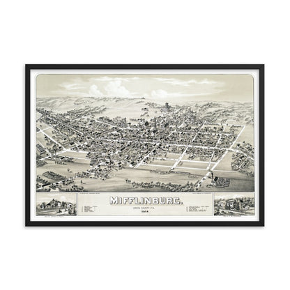 Mifflinburg, PA 1884 Framed - Available at KNOWOL