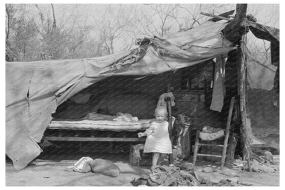 Migrant Baby in Tent Harlingen Texas February 1939 - Available at KNOWOL