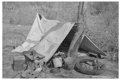 Migrant Boy Tent Shelter Sebastin Texas February 1939 - Available at KNOWOL