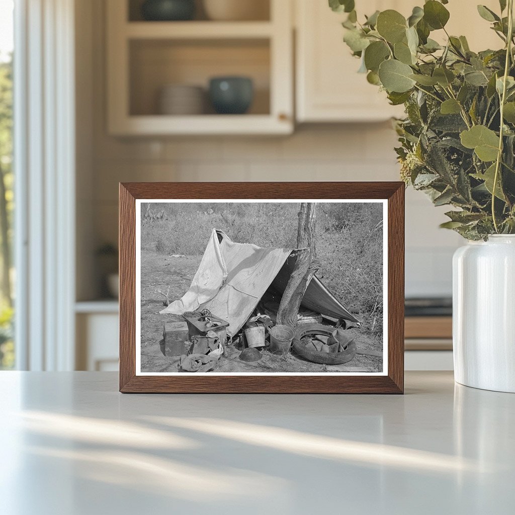 Migrant Boy Tent Shelter Sebastin Texas February 1939 - Available at KNOWOL