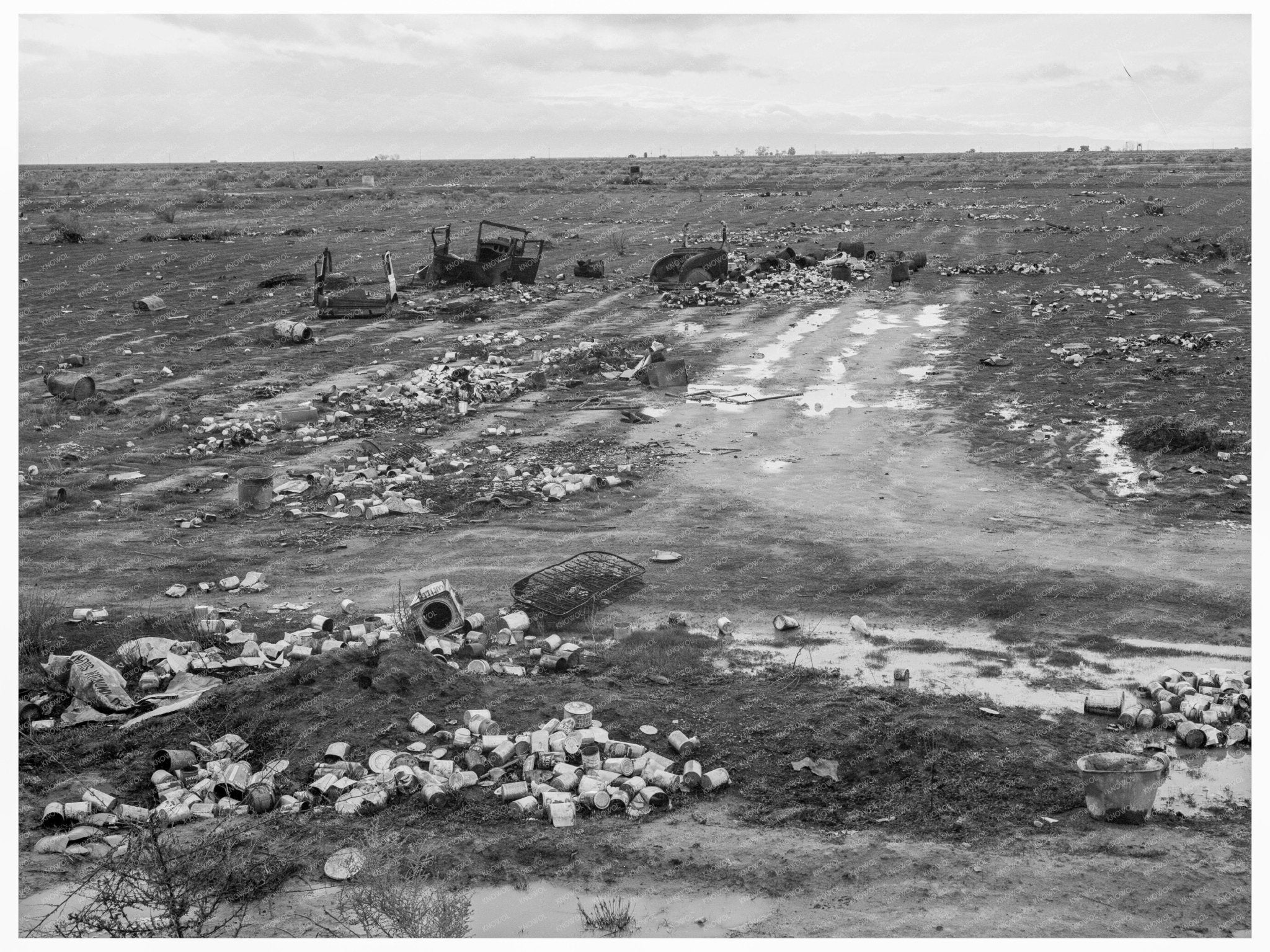 Migrant Camp Debris Kern County California 1939 - Available at KNOWOL