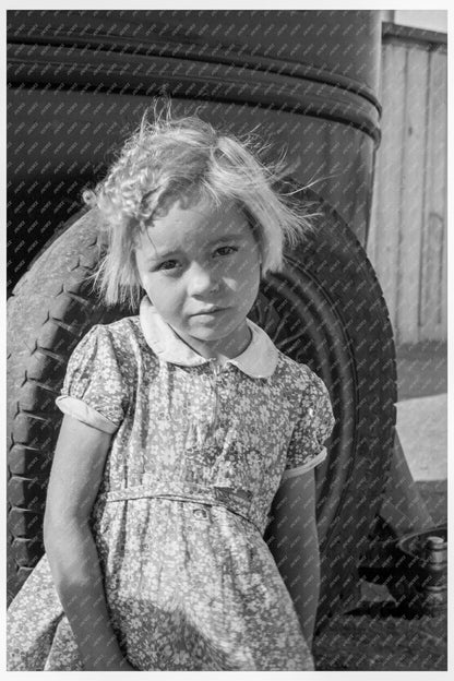 Migrant Camp Girl Salinas Valley California April 1939 - Available at KNOWOL