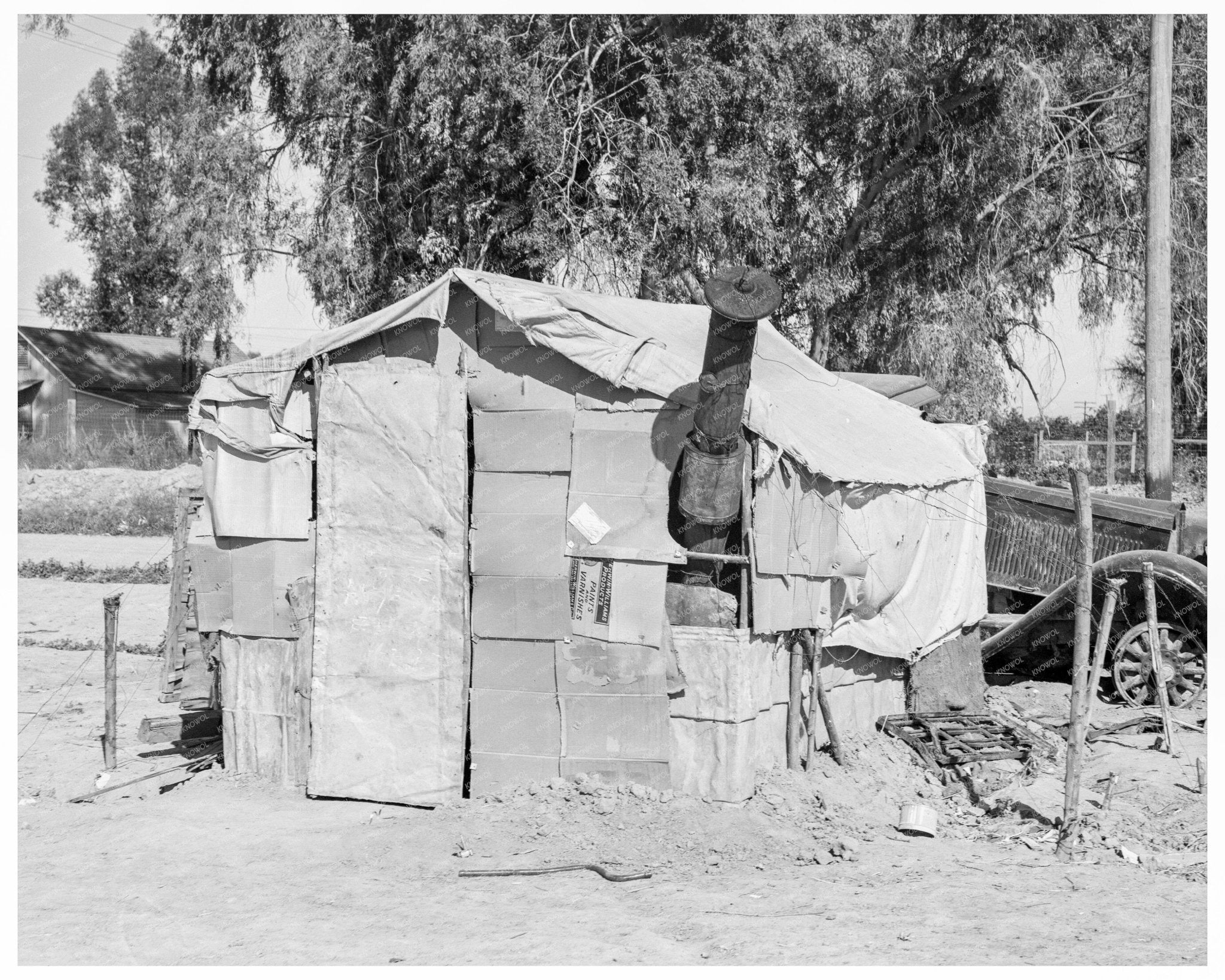 Migrant Camp House for Carrot Pullers Imperial Valley 1939 - Available at KNOWOL