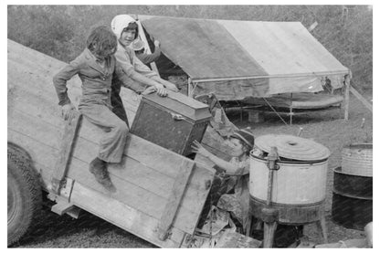 Migrant Camp Setup Harlingen Texas February 1939 - Available at KNOWOL