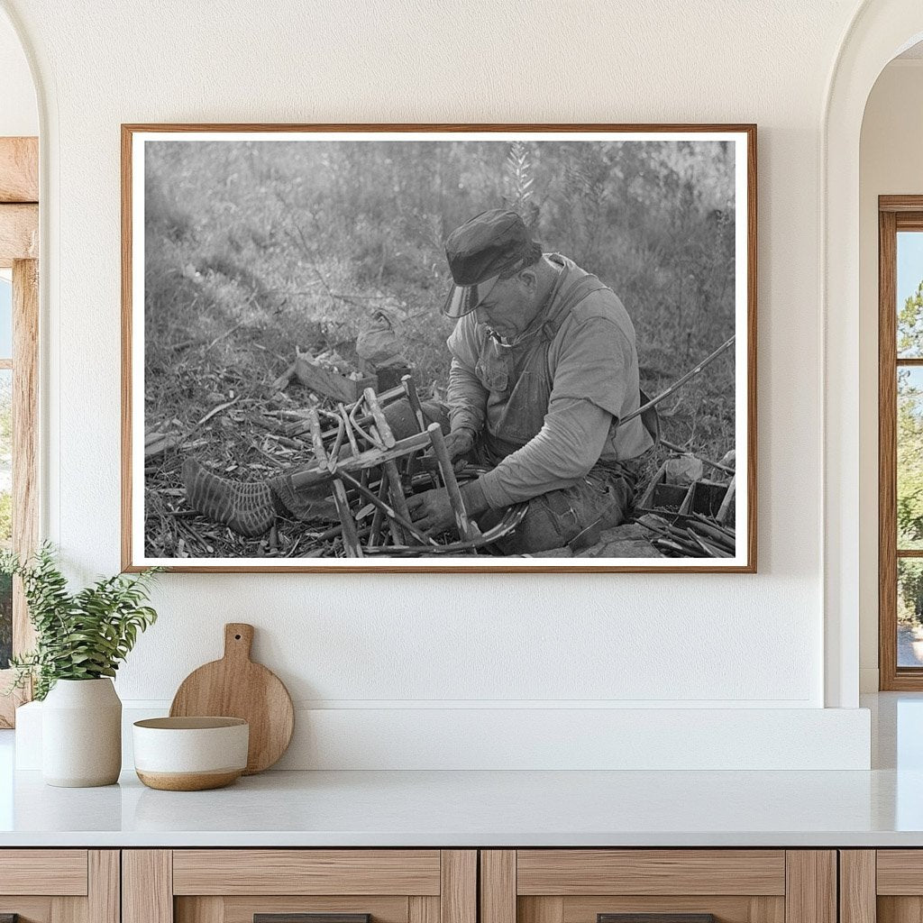 Migrant Cane Chair Maker in Louisiana October 1938 - Available at KNOWOL