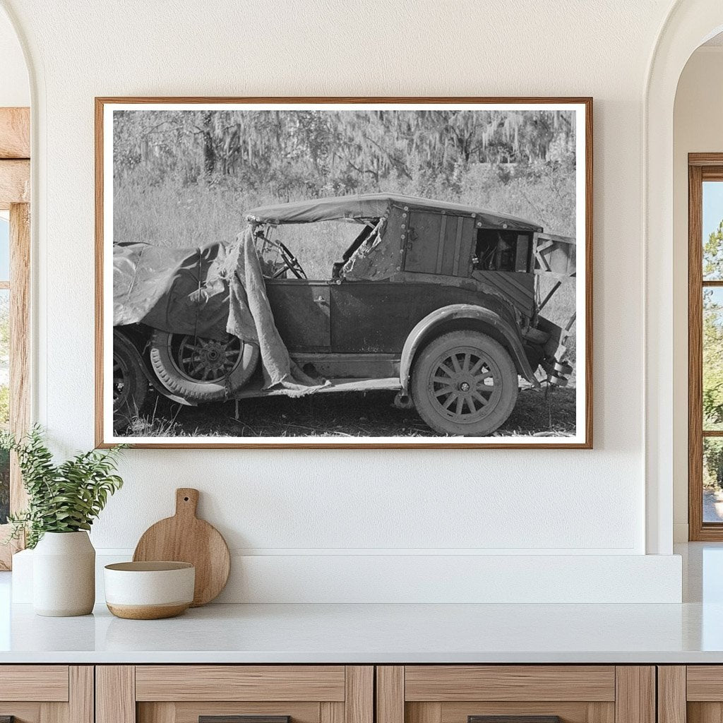 Migrant Cane Chair Worker Automobile Paradis Louisiana 1938 - Available at KNOWOL