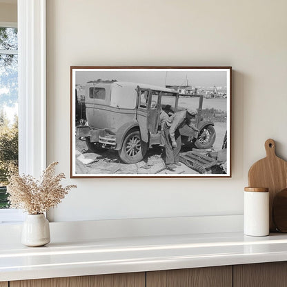 Migrant Car and Tent Setup Edinburg Texas February 1939 - Available at KNOWOL