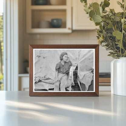 Migrant Child in Tent Home Harlingen Texas 1939 - Available at KNOWOL