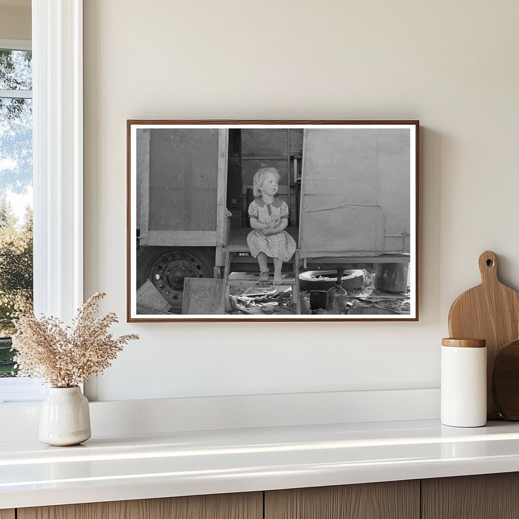 Migrant Child in Trailer Doorway Edinburg Texas 1939 - Available at KNOWOL