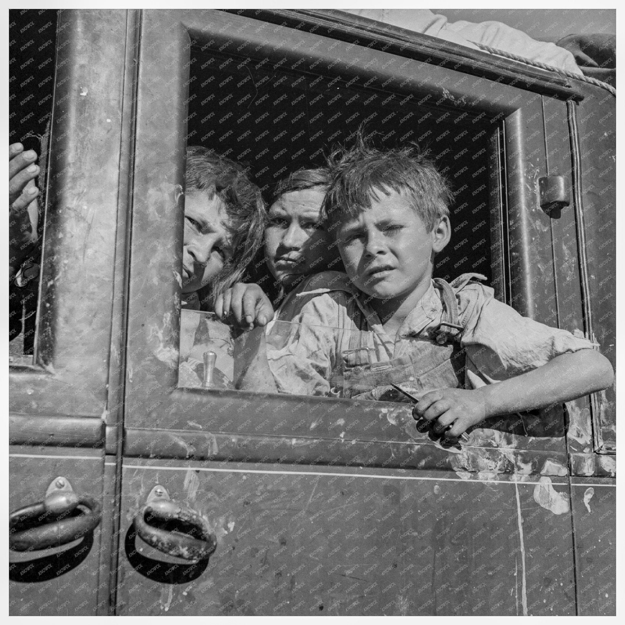 Migrant Children in California March 1937 Photo - Available at KNOWOL