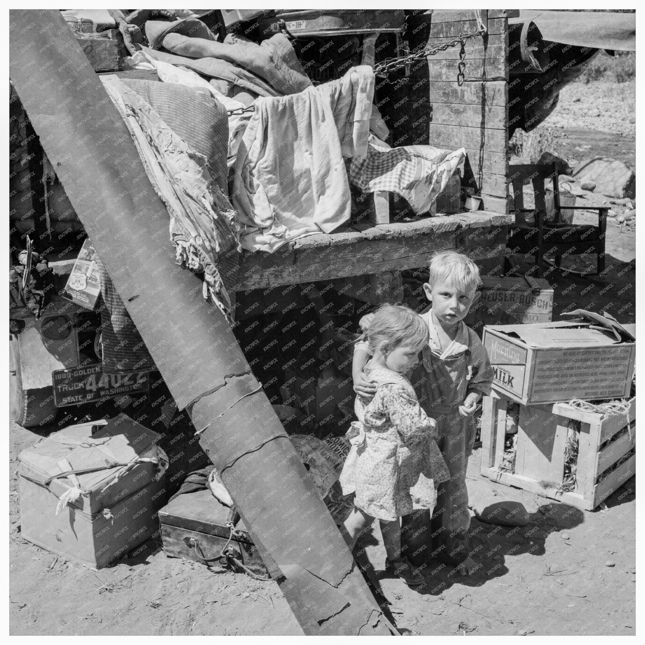 Migrant Children in Yakima Valley August 1939 - Available at KNOWOL