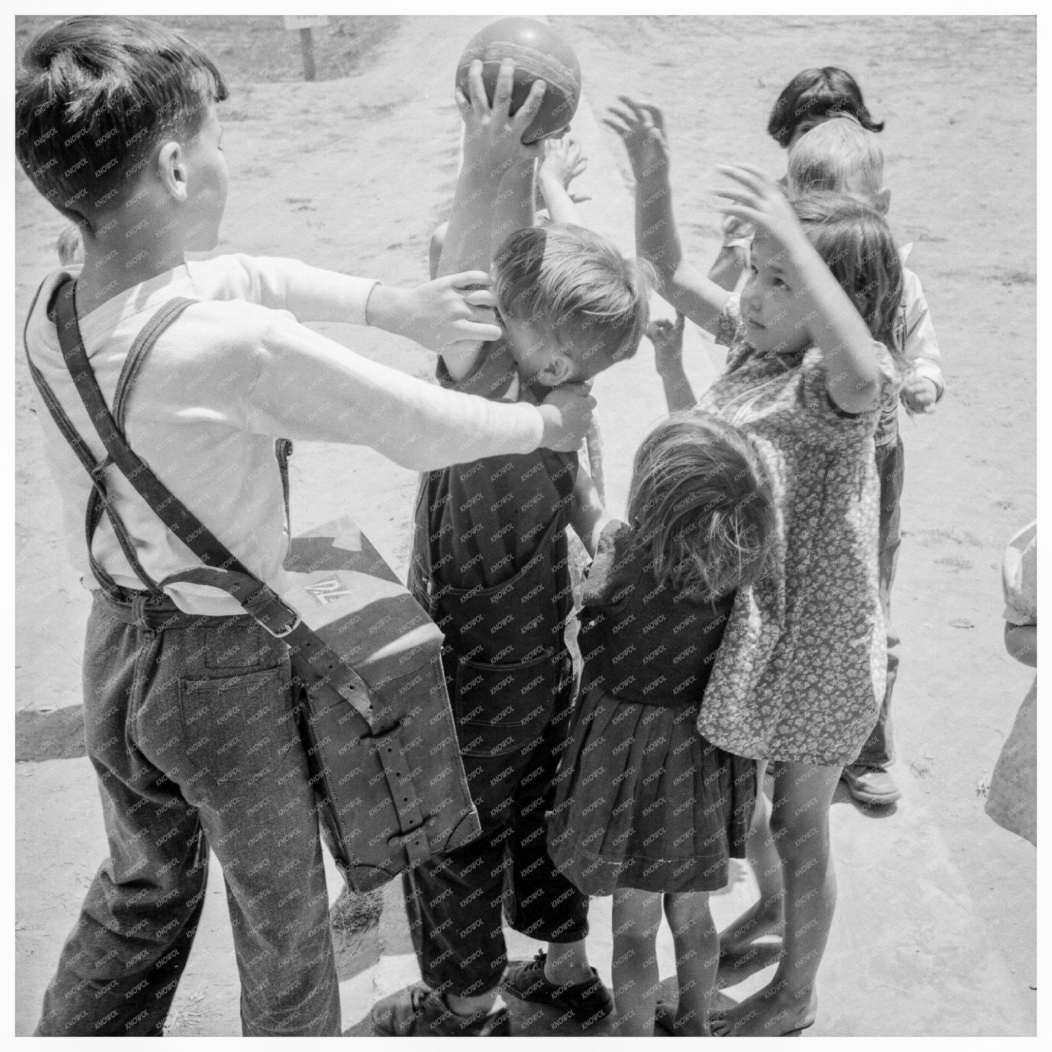 Migrant Children Playing in Nursery School 1939 - Available at KNOWOL