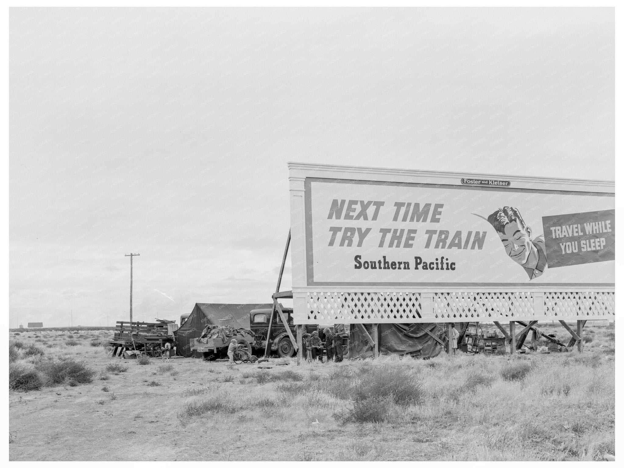 Migrant Families Camped Along U.S. 99 California 1938 - Available at KNOWOL