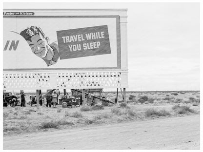 Migrant Families Camped Behind Billboard Kern County 1938 - Available at KNOWOL