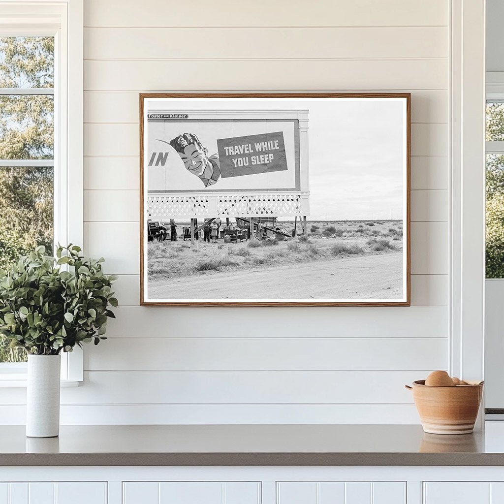 Migrant Families Camped Behind Billboard Kern County 1938 - Available at KNOWOL