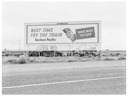 Migrant Families Camped by Billboard Kern County 1938 - Available at KNOWOL