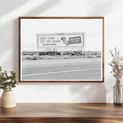 Migrant Families Camped by Billboard Kern County 1938 - Available at KNOWOL