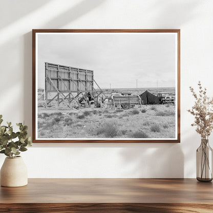 Migrant Families Camping on U.S. 99 California 1938 - Available at KNOWOL