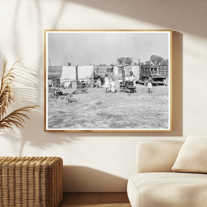 Migrant Family at American River Camp 1936 - Available at KNOWOL