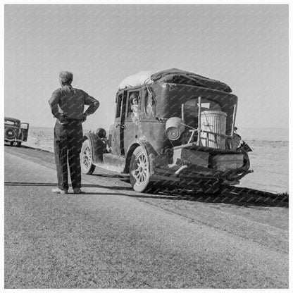 Migrant Family in California Desert March 1937 - Available at KNOWOL