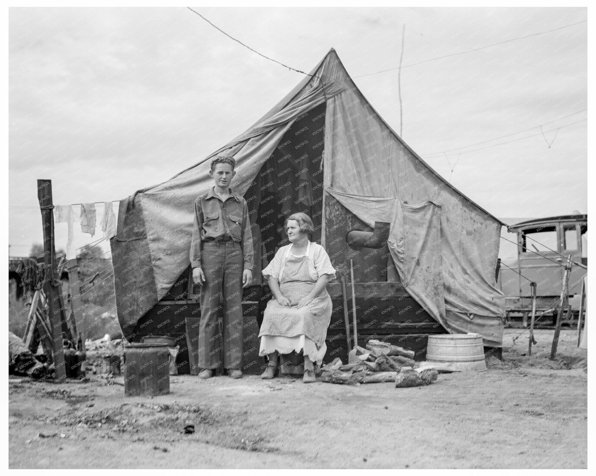 Migrant Family in California November 1936 - Available at KNOWOL