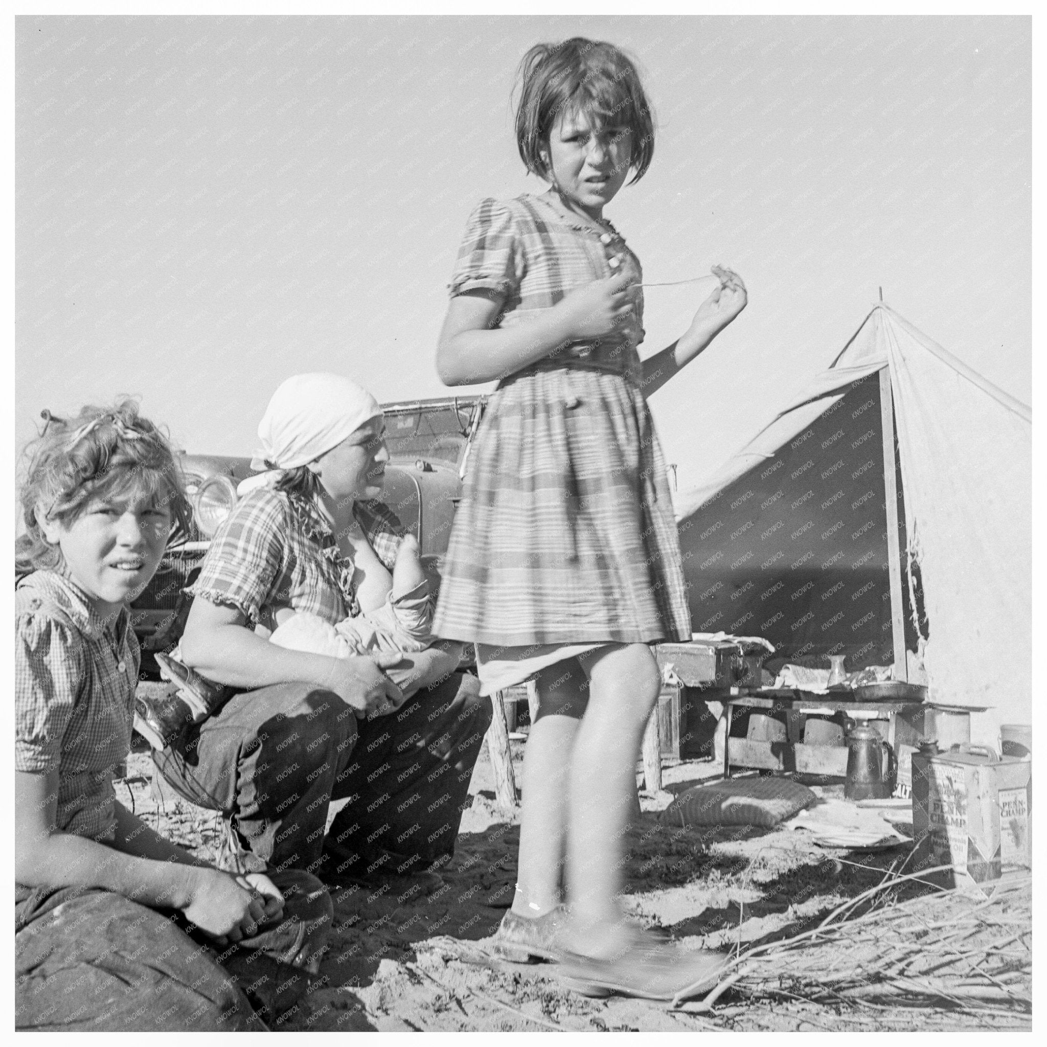 Migrant Family in Holtville California February 1939 - Available at KNOWOL