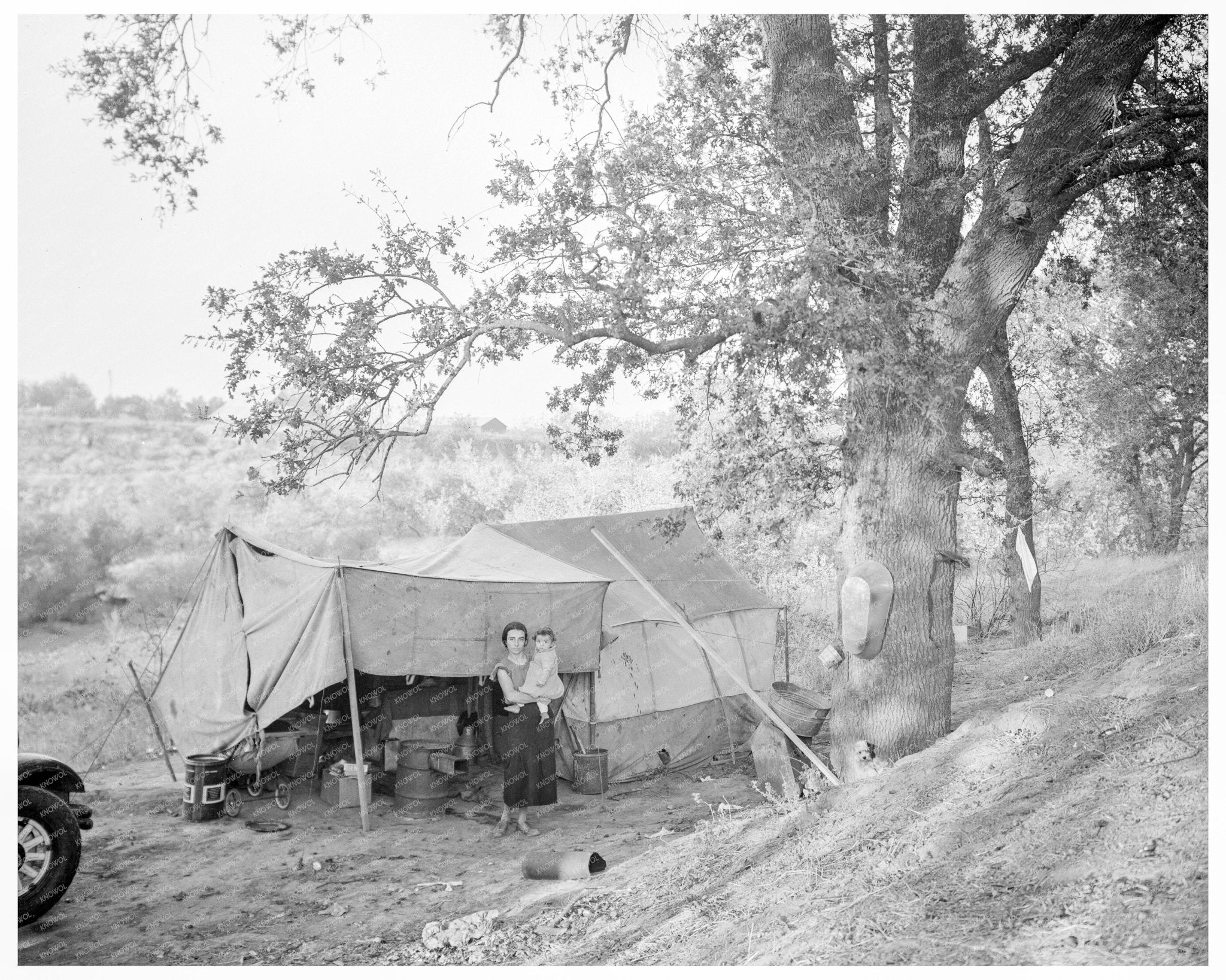 Migrant Family Near Winters California 1936 - Available at KNOWOL