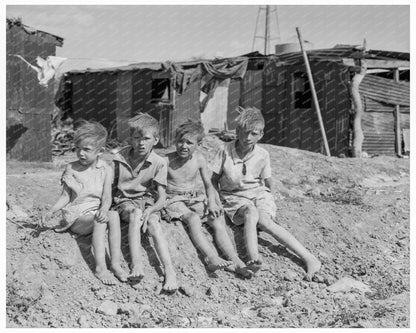 Migrant Family of Eight in Sweetwater Oklahoma 1937 - Available at KNOWOL