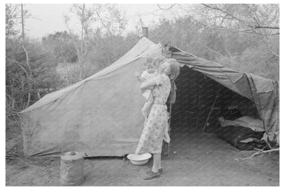 Migrant Family Tent Home Harlingen Texas 1939 - Available at KNOWOL