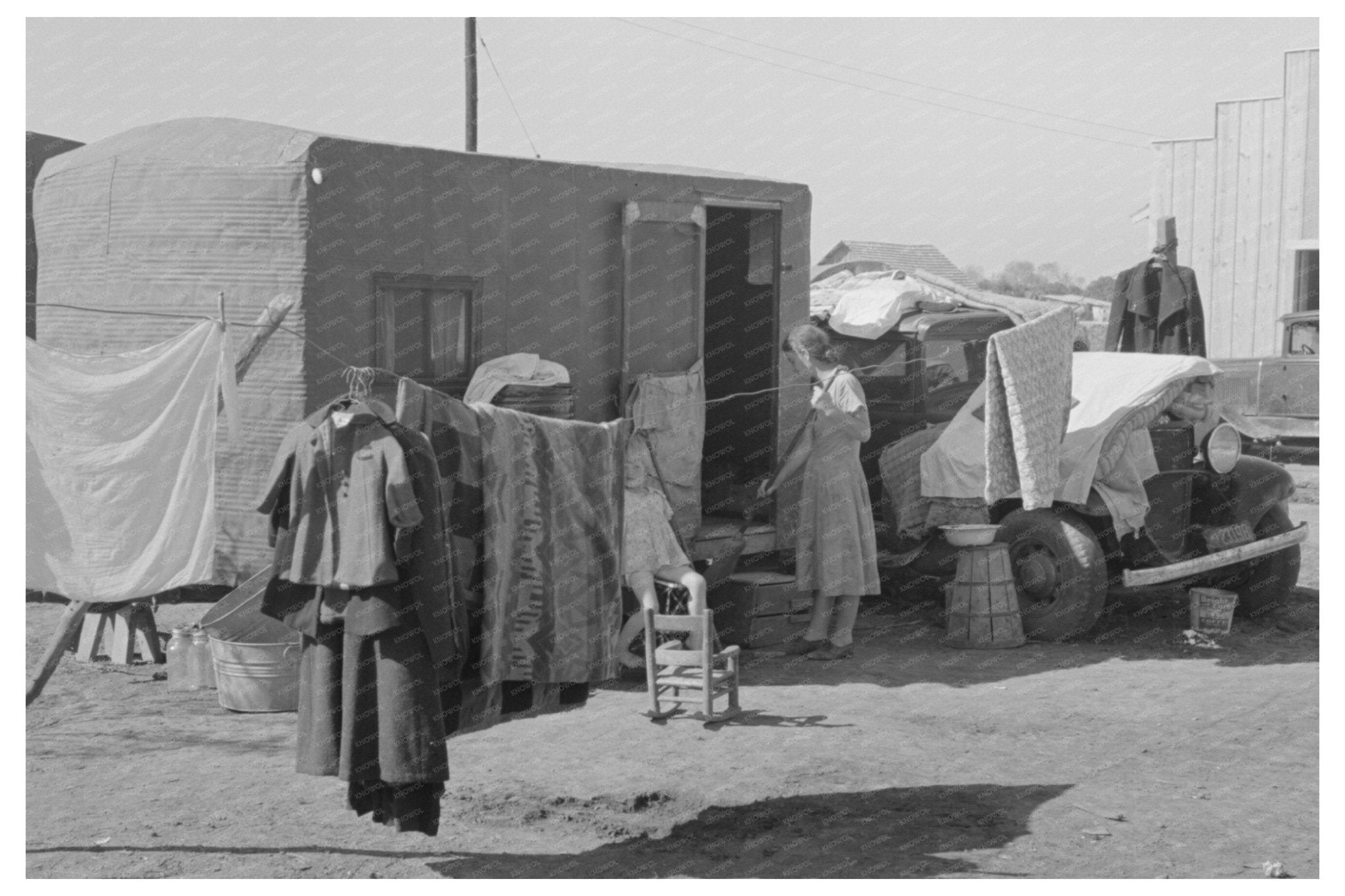 Migrant Family Trailer Home in Weslaco Texas 1939 - Available at KNOWOL