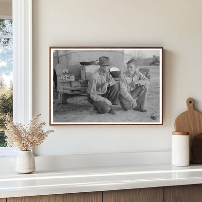 Migrant Father and Son in Edinburg Texas 1939 - Available at KNOWOL