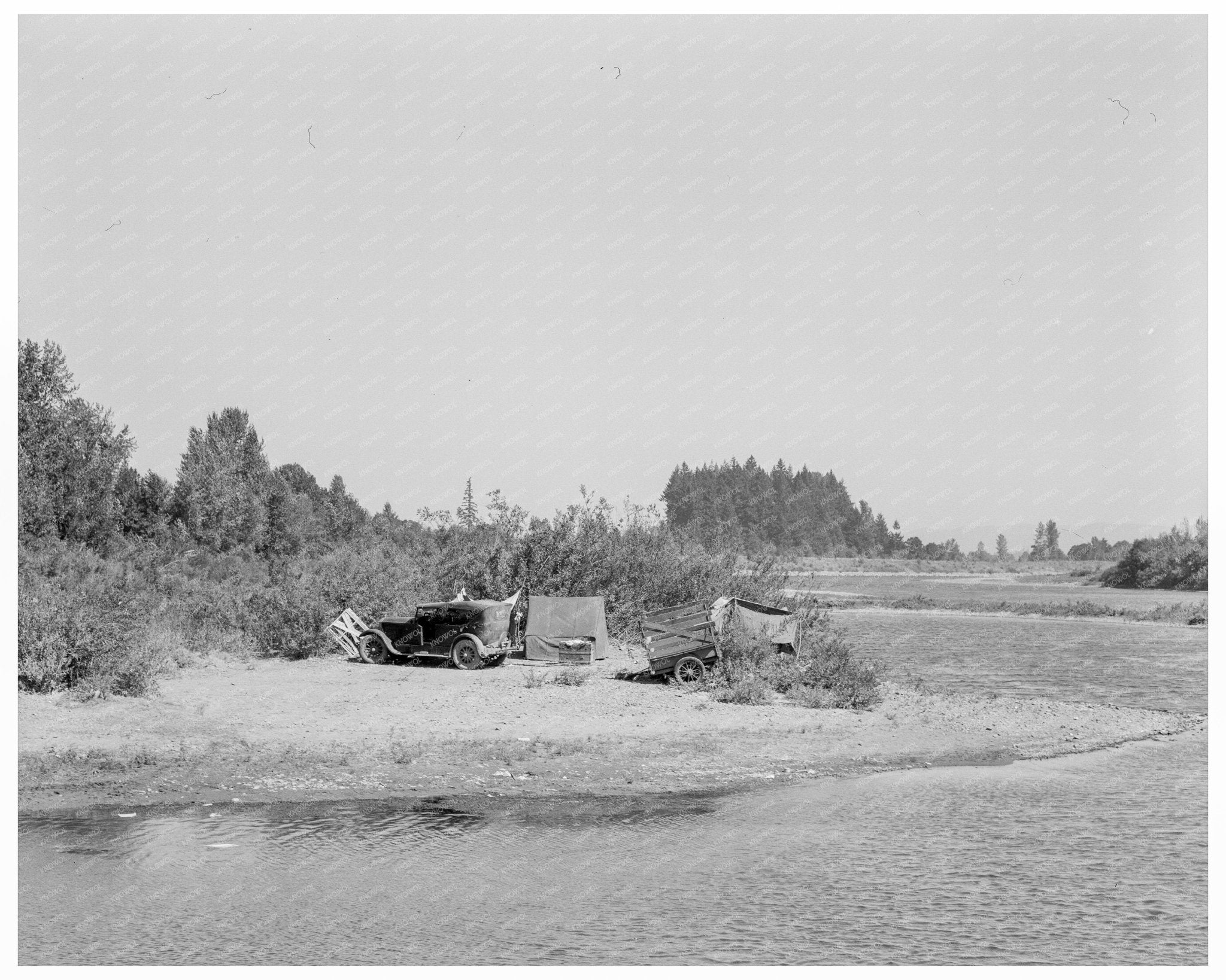 Migrant Hop Pickers Camp Oregon August 1939 - Available at KNOWOL