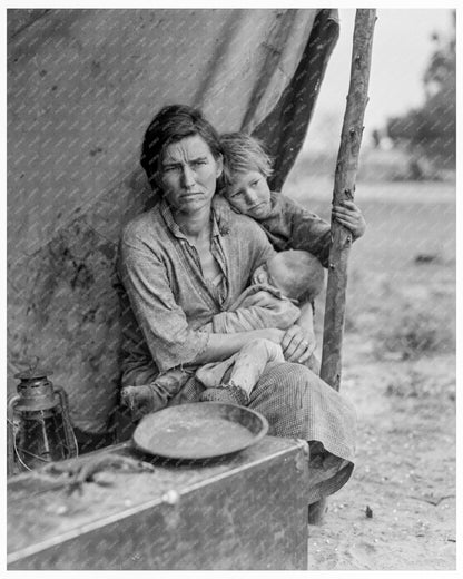 Migrant Mother Florence Thompson with Children Nipomo California March 1936 - Available at KNOWOL