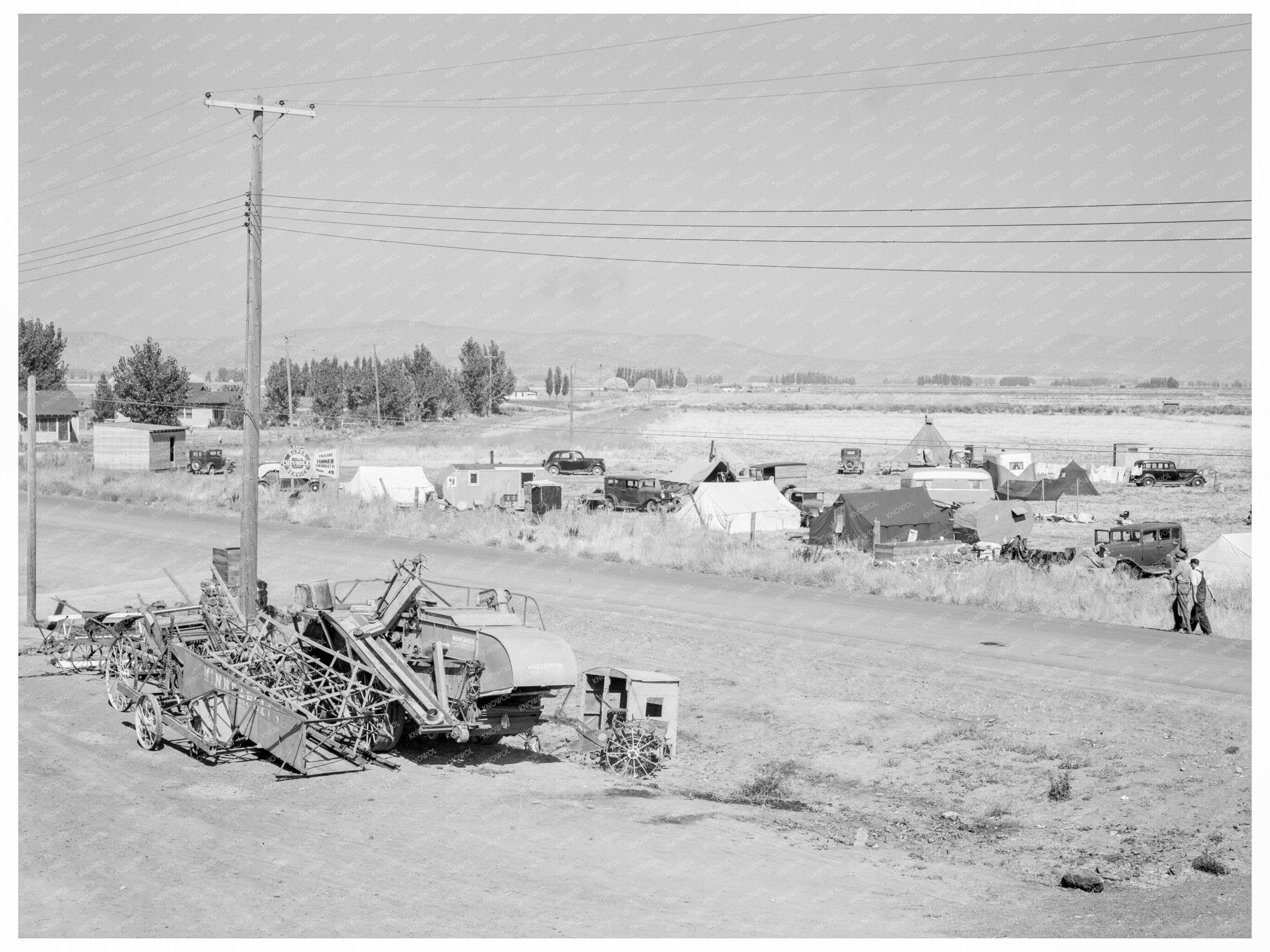 Migrant Potato Pickers Camp Tulelake California 1939 - Available at KNOWOL