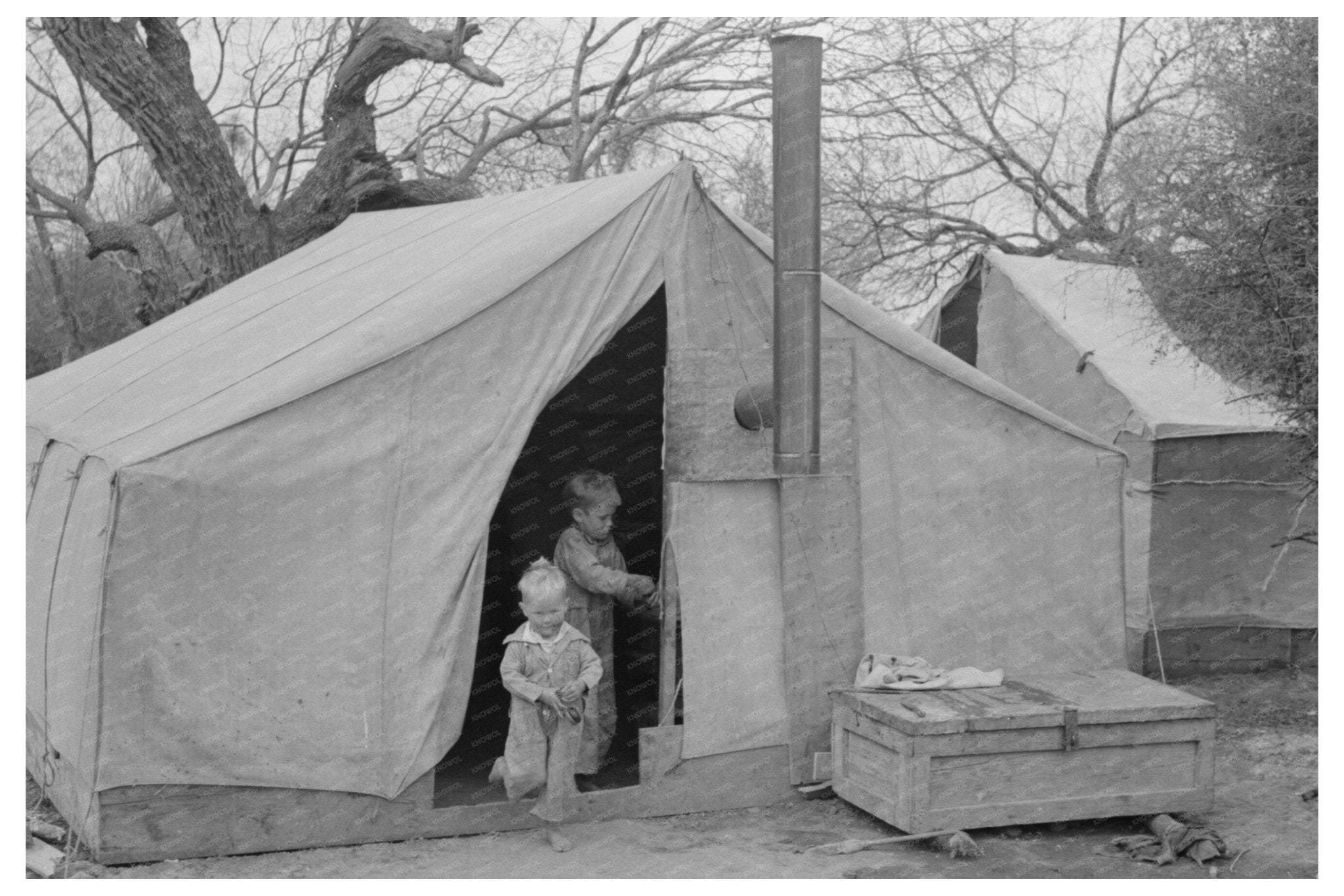 Migrant Tent Home in Texas February 1939 - Available at KNOWOL