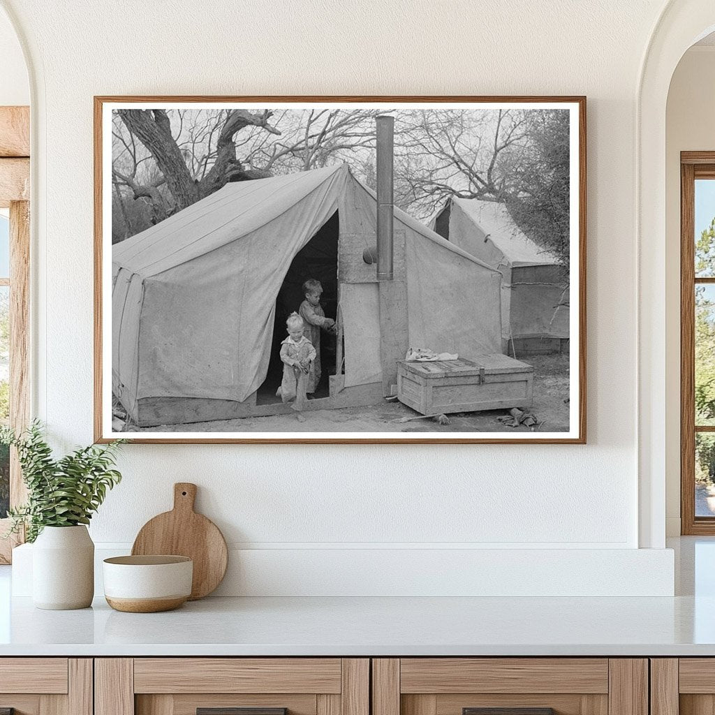 Migrant Tent Home in Texas February 1939 - Available at KNOWOL