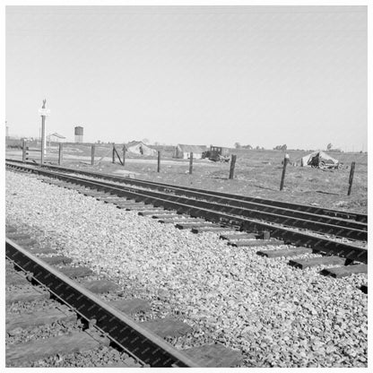 Migrant Tents by Southern Pacific Railroad Fresno 1939 - Available at KNOWOL