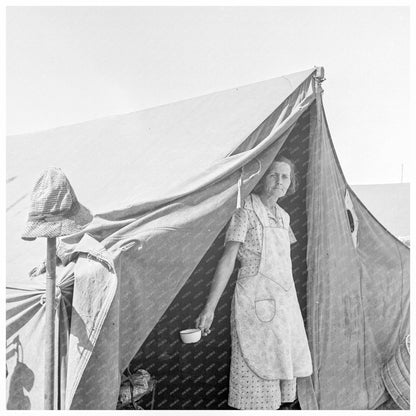 Migrant Woman in California Contractors Camp April 1939 - Available at KNOWOL