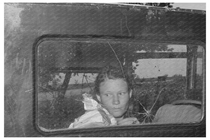 Migrant Worker in Automobile Oklahoma June 1939 - Available at KNOWOL