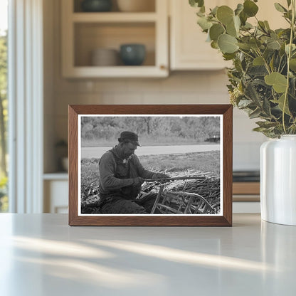 Migrant Worker Making Cane Chairs Paradis Louisiana 1938 - Available at KNOWOL