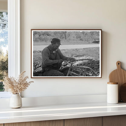 Migrant Worker Making Cane Chairs Paradis Louisiana 1938 - Available at KNOWOL