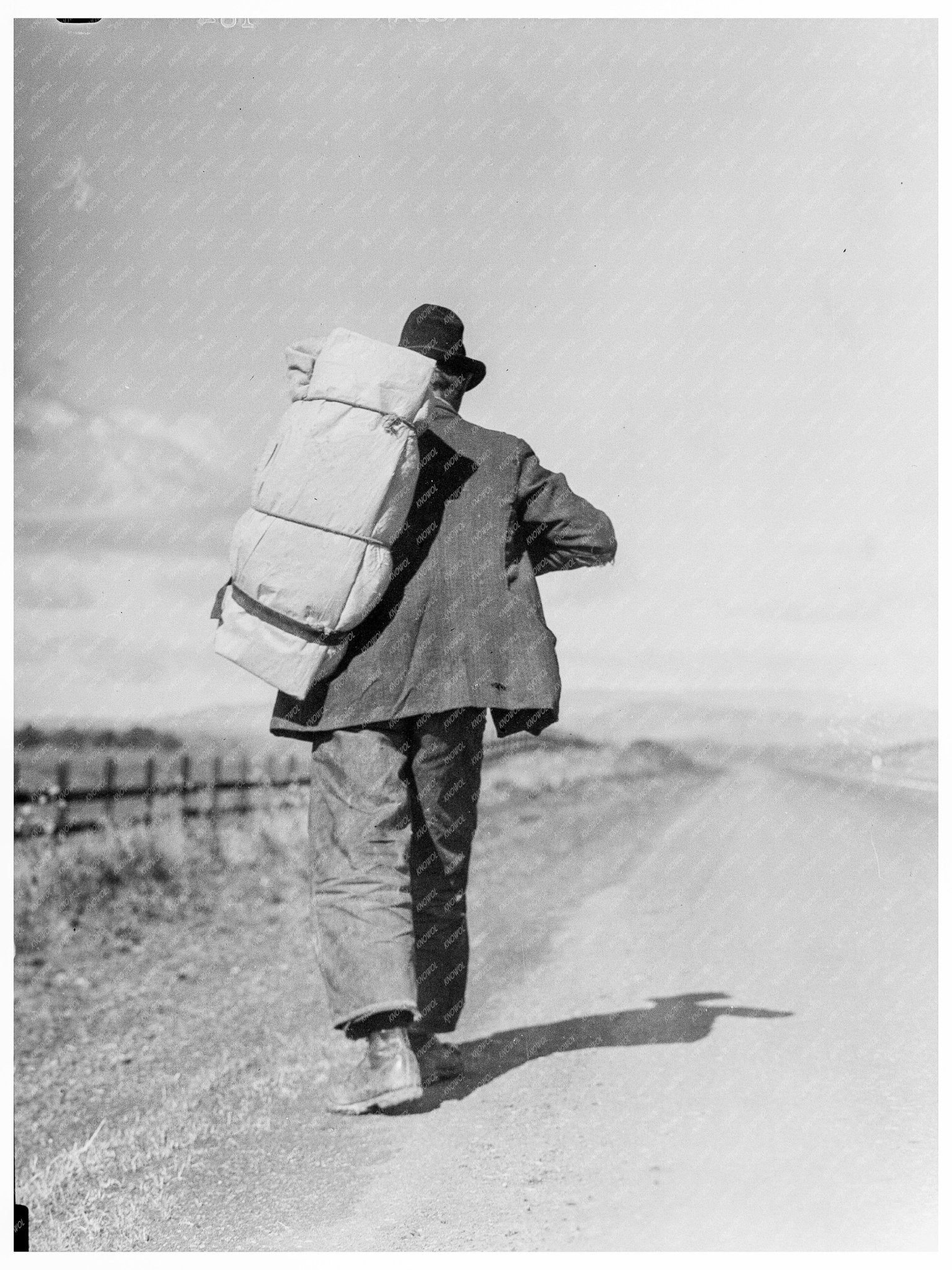 Migrant Worker on California Highway 1935 - Available at KNOWOL