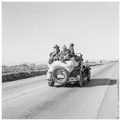 Migrant Workers Arriving in Roadster Imperial Valley 1939 - Available at KNOWOL