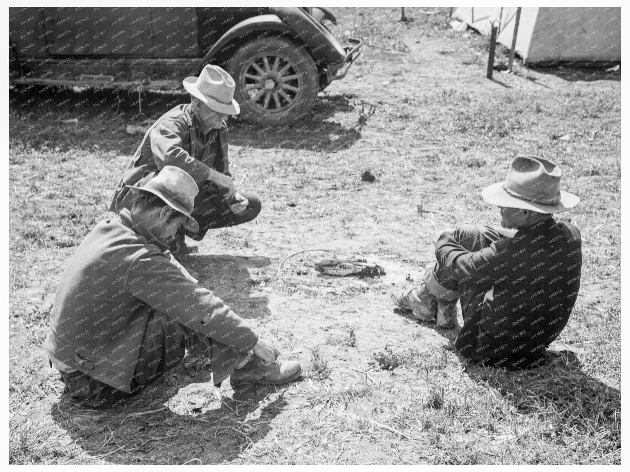 Migrant Workers Awaiting Orders San Jose California 1939 - Available at KNOWOL